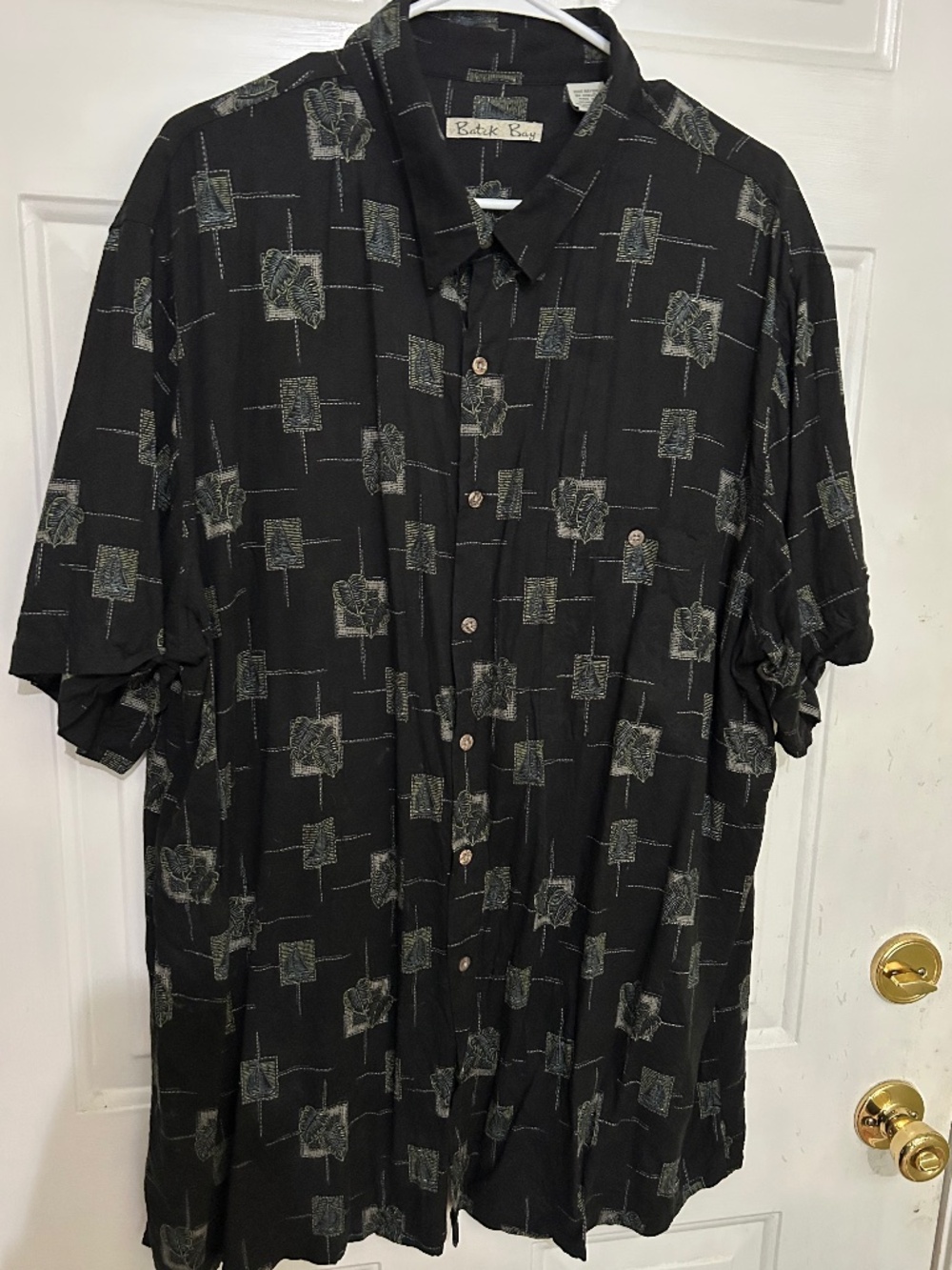 Batik Bay, 2XLT, black, short sleeve shirt